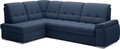 Coltar extensibil stanga 3 locuri ELTAP, LT-40GO, Sado, 272x192x95 cm, lemn/poliester, albastru