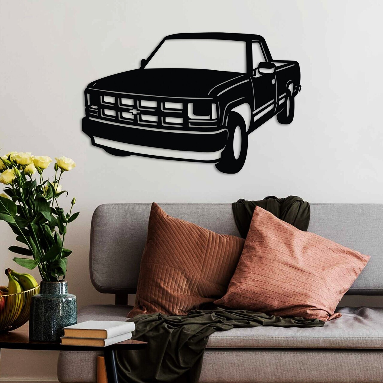 Decoratiune de perete, Chevrolet C-K (1994, Dimensiune: 60 x 39 cm , Negru — imaginea 2