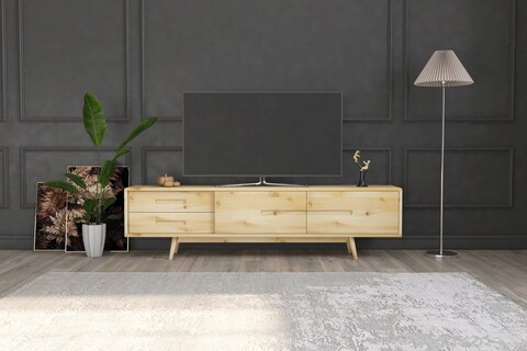 Comoda tv, dekzy, carlo, 180x45x30 cm, natural