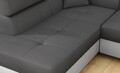 Coltar extensibil stanga 4 locuri, ELTAP, Anton, 272x203x85 cm, lemn/poliester, gri inchis/gri deschis