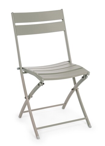 Scaun pliabil pentru gradina mistral, bizzotto, 44.5x52x82.5 cm, aluminiu, grej