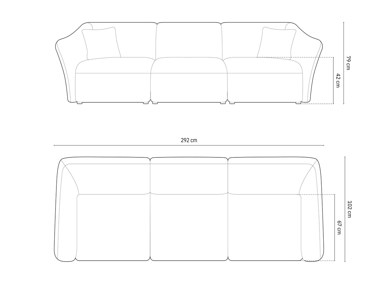 Canapea 5 locuri, Hailey, Micadoni Home, 292x102x79 cm, tesatura boucle, grafit