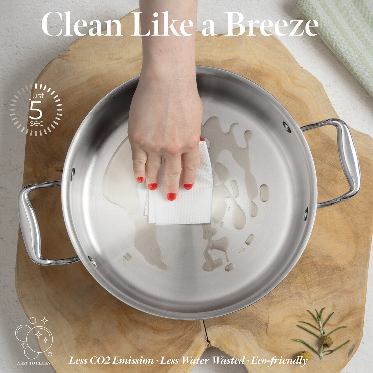 Oala cu capac Berlinger Haus, Copper Touch, 24 cm, inox/aluminiu, argintiu - imagine 12