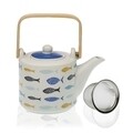 Ceainic cu infuzor Blue Bay, Versa, 11.5x10.5x15 cm, portelan
