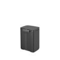 Cos de gunoi, Brabantia, Bo Small, 4 L, 17.2x20x27.2 cm, otel, gri inchis