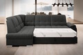 Coltar extensibil stanga 3 locuri ELTAP, LT-04FL, Sado, 272x192x95 cm, lemn/poliester, gri inchis