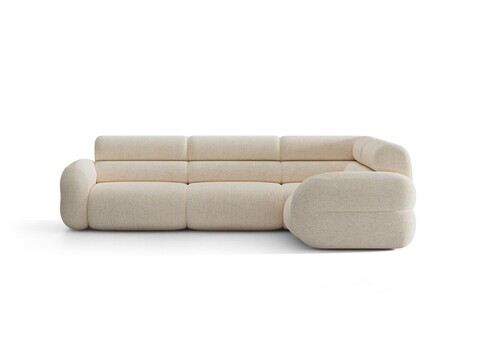 Coltar dreapta 5 locuri, Neo, Micadoni Home, 295x210x83 cm, tesatura Chenille Silencio, bej deschis