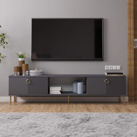 Comoda TV, Odessa, Paye, 180x45x30 cm, PAL, Antracit