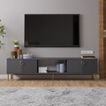 Comoda TV, Odessa, Paye, 180x45x30 cm, PAL, Antracit