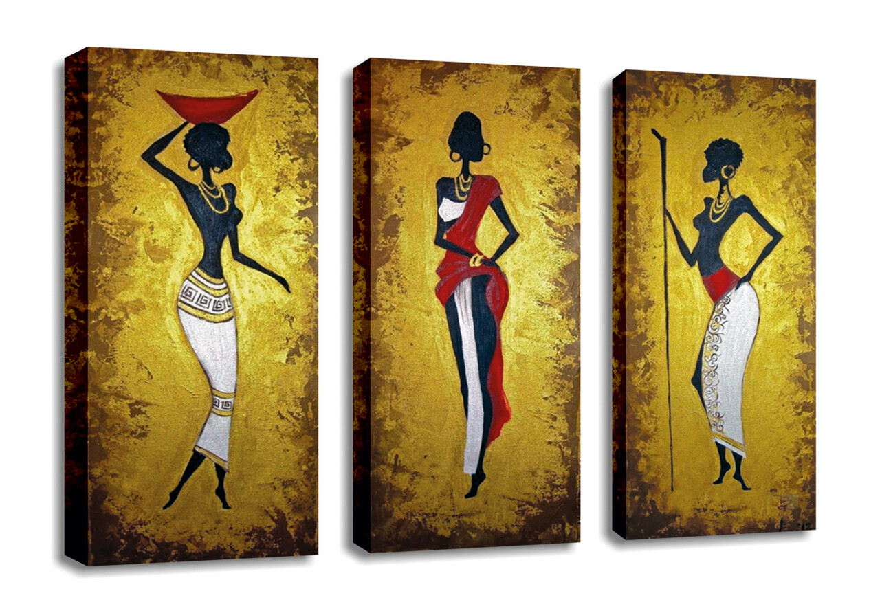 Set 3 tablouri decorative, UC024, Dimensiune: 45 x 20 cm (3 bucăți), Multicolor - view 3