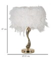 Lampa de masa Cart, Mauro Ferretti, 1 x E27, 40W, 25x47 cm, fier, auriu/alb