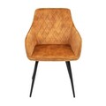 Scaun Satori, Homla, 62x58x79 cm, poliester/metal/MDF, mustar