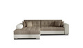 Coltar extensibil stanga 4 locuri, ELTAP, Sorento, 296x194x78 cm, lemn/poliester, bej inchis/bej