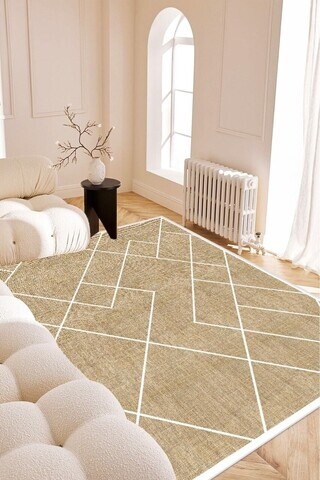 Covor, DC-0001161-02672, 120x300 cm, Poliester, Alb