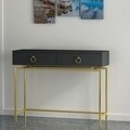 Consola ASTORIA, Gauge Concept, 118x37x92 cm, PAL, negru/auriu