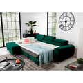 Coltar extensibil stanga 3 locuri ELTAP, LT-35NU, Grayson, 278x205x92 cm, lemn/poliester, verde inchis