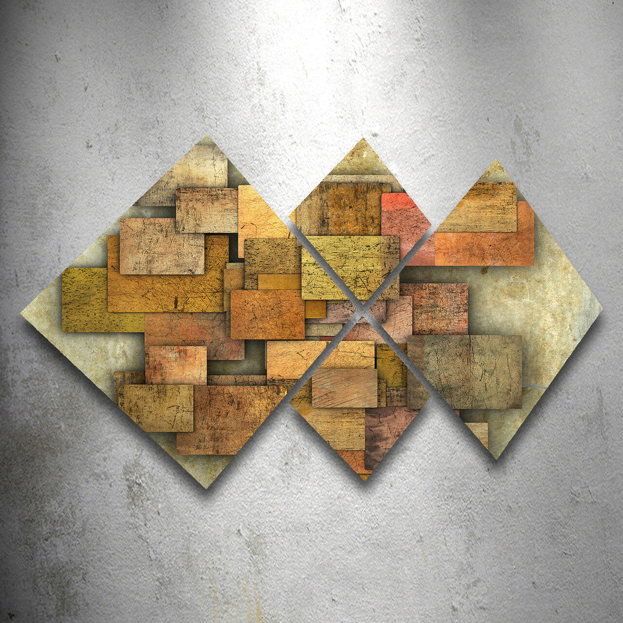 Set 4 tablouri decorative, 4MDF176097158, MDF, Imprimat UV, Multicolor - 1 | YEO