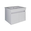 Dulap de baie cu chiuvetă, Hanah Home, 1044, 65x48x45.5 cm, MDF-LAM, Alb mat