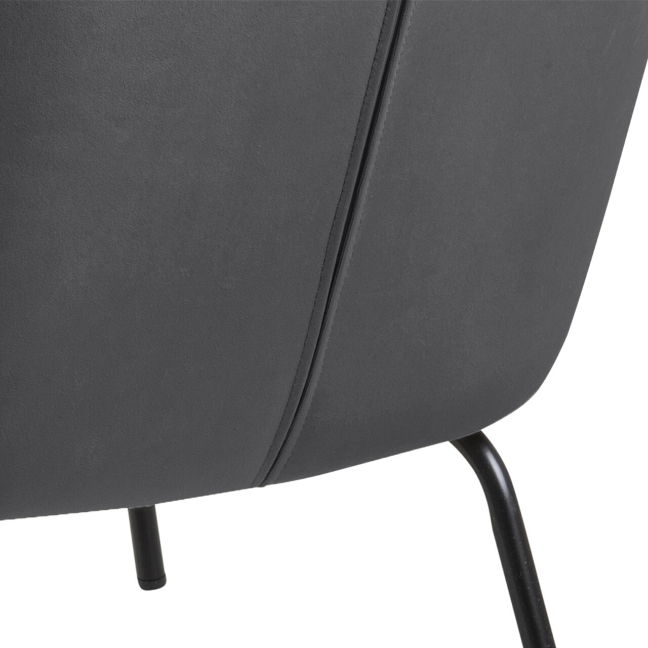 Fotoliu Melissa, Actona, 75x75x83 cm, catifea/otel, gri inchis