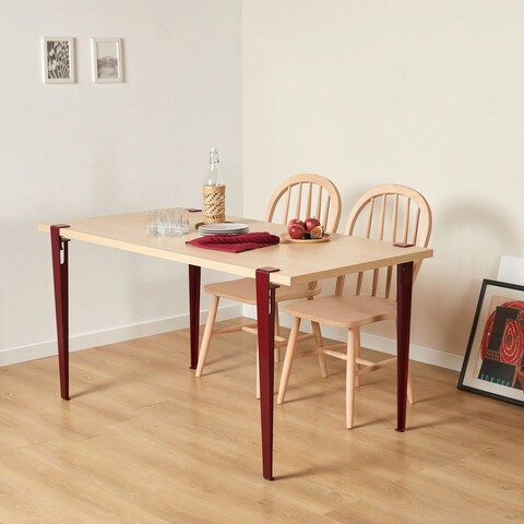 Masa, Logg, Eurotas, 120x75x60 cm, Lemn / Burgundy Logg