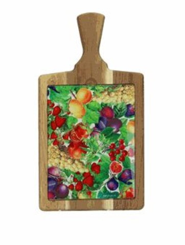 Tocator branzeturi, Le Primizie, Brandani, 18x34.5 cm, lemn acacia/sticla