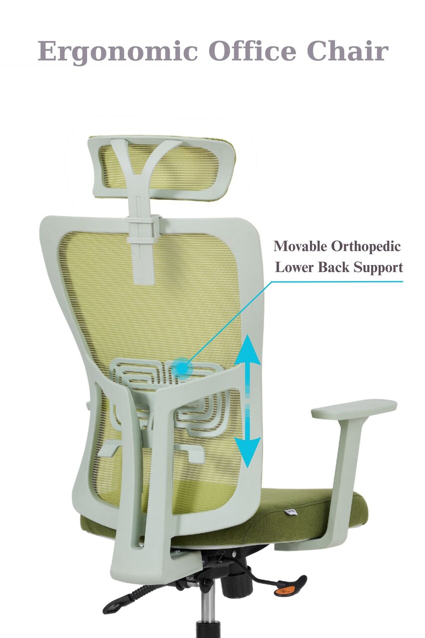 Set scaune de birou (2 piese), Hanah Home, Lumbar 126, Plastic, Verde - view 9