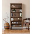 Biblioteca Reea, Sapphire, 80x36x182 cm, maro/negru