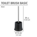Perie pentru toaleta, Wenko, Basic Black, 14 x 38 cm, plastic, negru