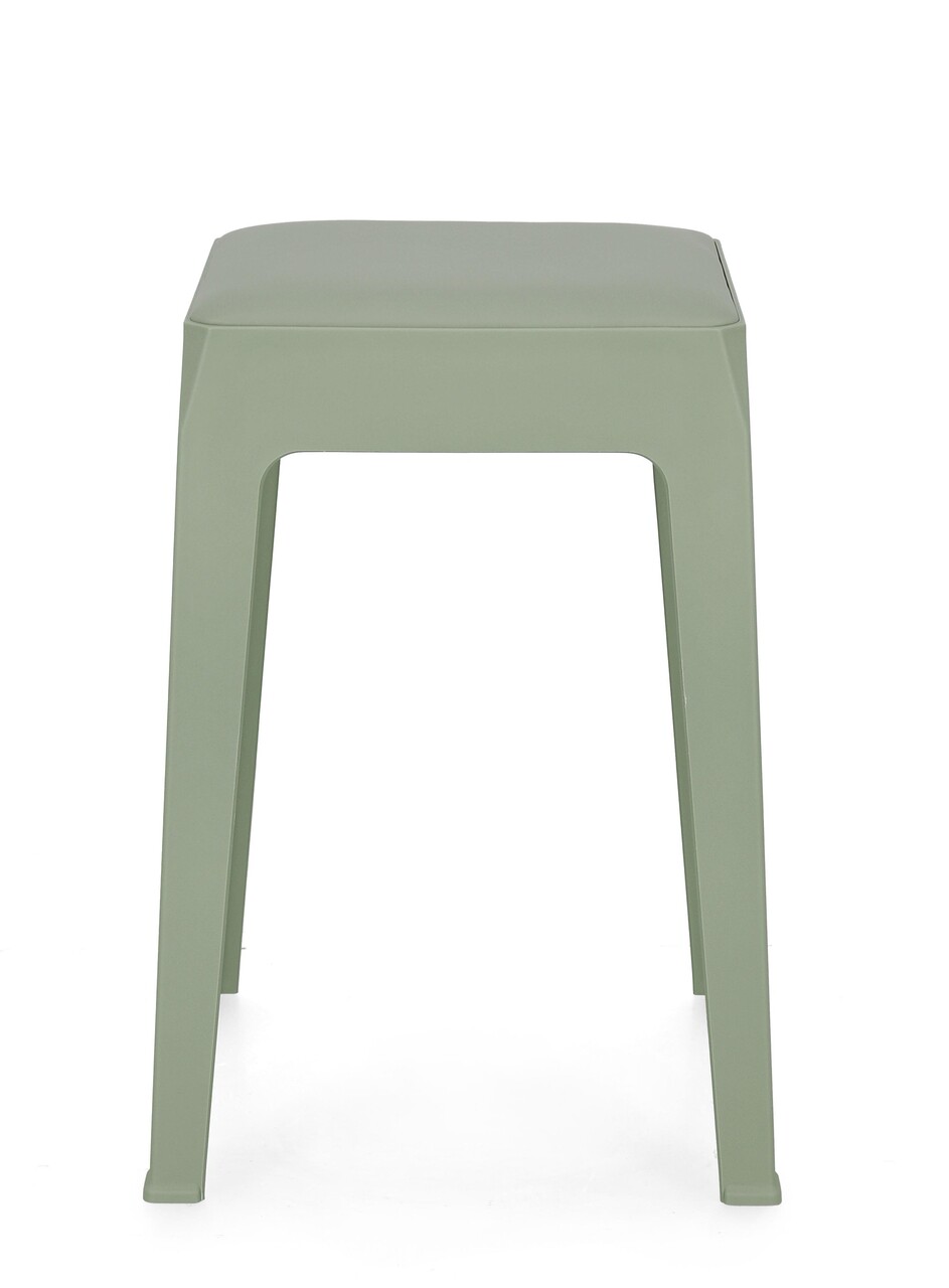 Scaun Bunny, Bizzotto, 33x33x47 cm, piele ecologica/polipropilena, verde sage - 2 | YEO