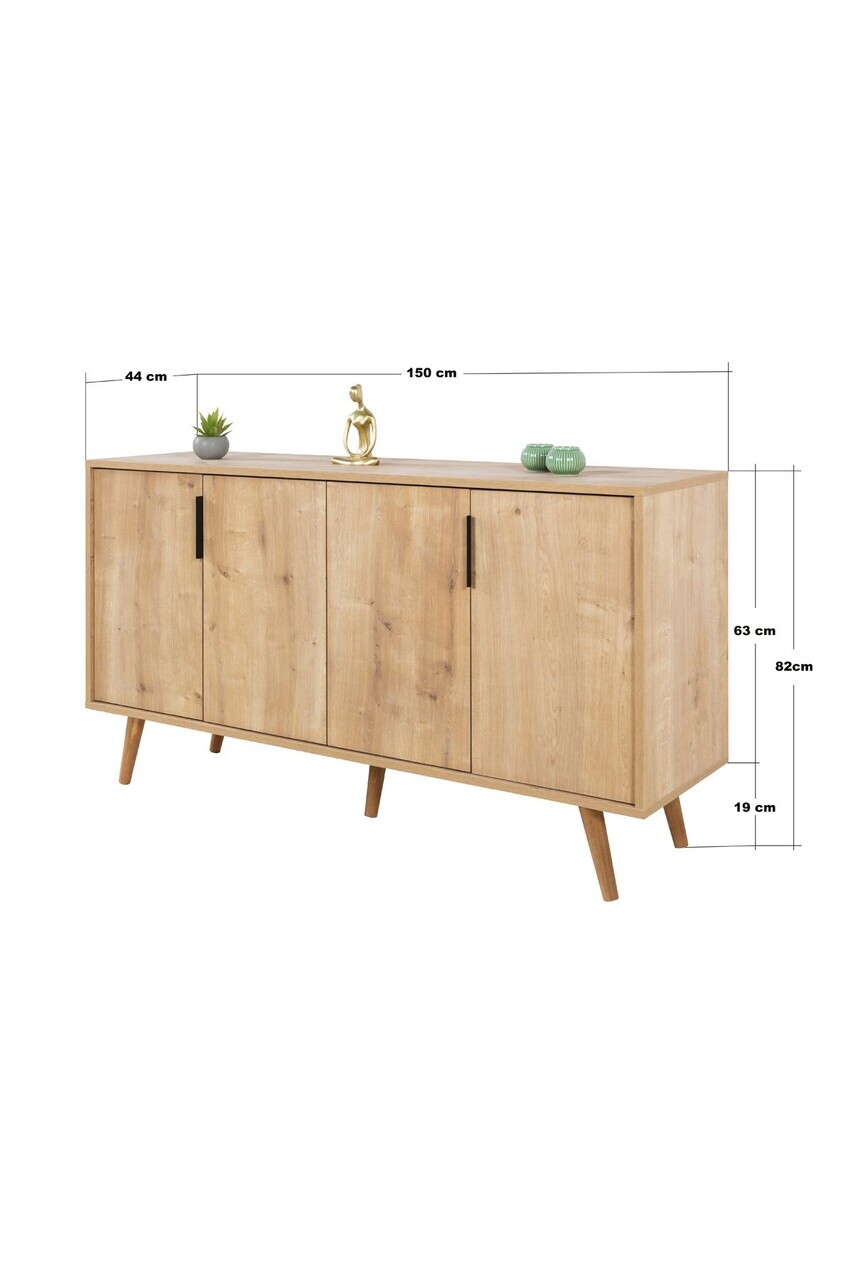Consola, Hanah Home, Sırma 4514, 150x82x44 cm, PAL, Maro — imaginea 7