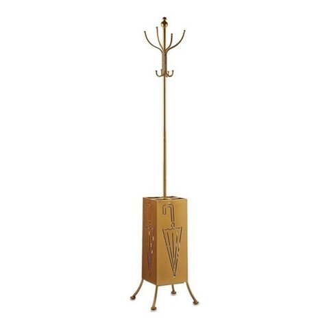 Cuier cu suport pentru umbrele tobias, gift decor, 34 x 34 x 188 cm, metal, auriu