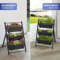 Suport pentru flori Vertical, Maximex, 56.5x61x85 cm, metal/polipropilena, negru