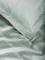 Set cuvertura matlasata dubla Bamboo, Bamboo Stripe - Mint, Cotton Box, 60% bumbac satinat/40% bambus