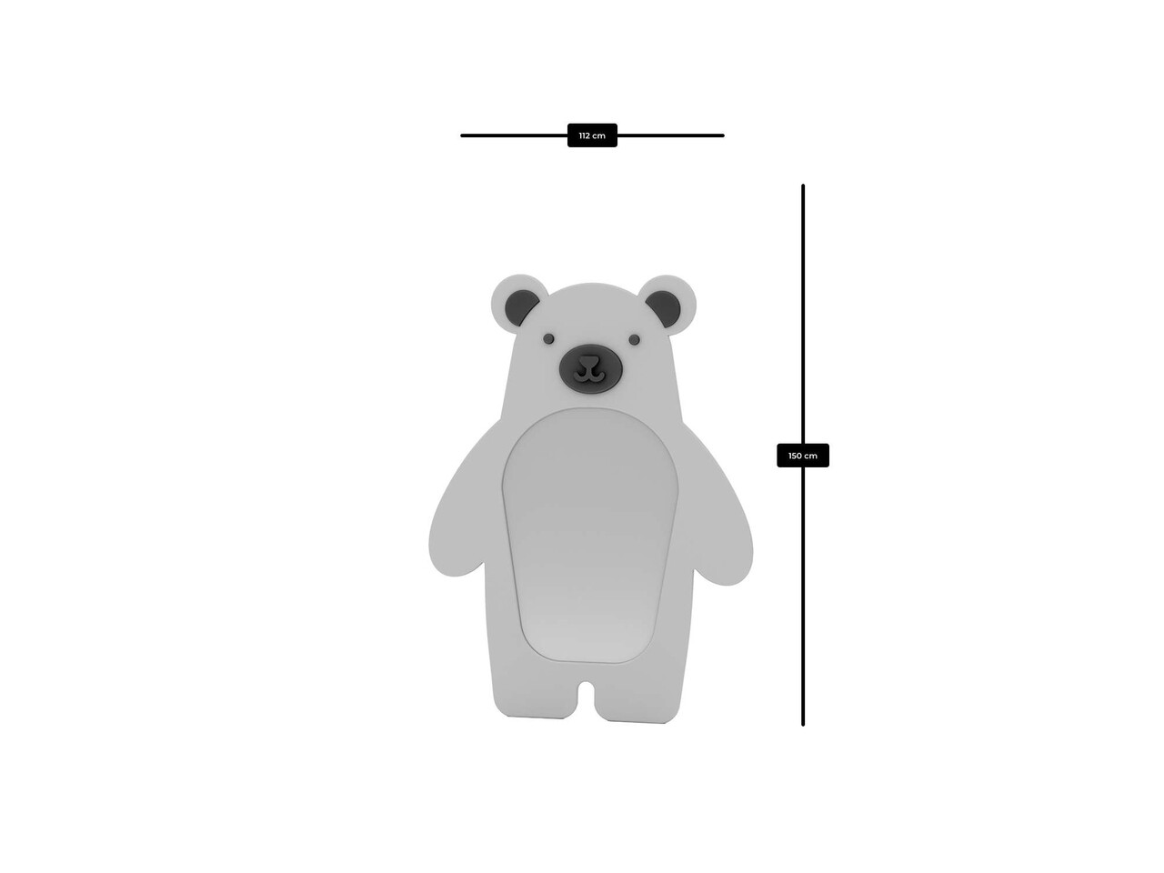Oglinda Cheval, Hanah Home, Bear, 110x150 cm, MDF , Gri