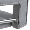 Scaun de bar Sylvia, Actona, 41.5x52x115 cm, rotativ, poliester/otel, gri deschis