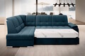 Coltar extensibil stanga 3 locuri ELTAP, LT-40NU, Sado, 272x192x95 cm, lemn/poliester, albastru inchis