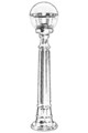 Lampadar de exterior, Avonni, 685AVN1175, Plastic ABS, Negru