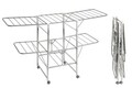 Uscator rufe, Maximex, Mobile, 186 x 109 x 58 cm, 27 m capacitate de uscare, inox, gri