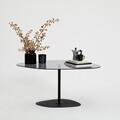 Masuta de cafea, Neostill, Soho, 85x40x67 cm, Sticla temperata, Gri închis/negru