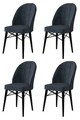 Set de scaune, Charlotte, Ritim, Metal, Antracit / Negru