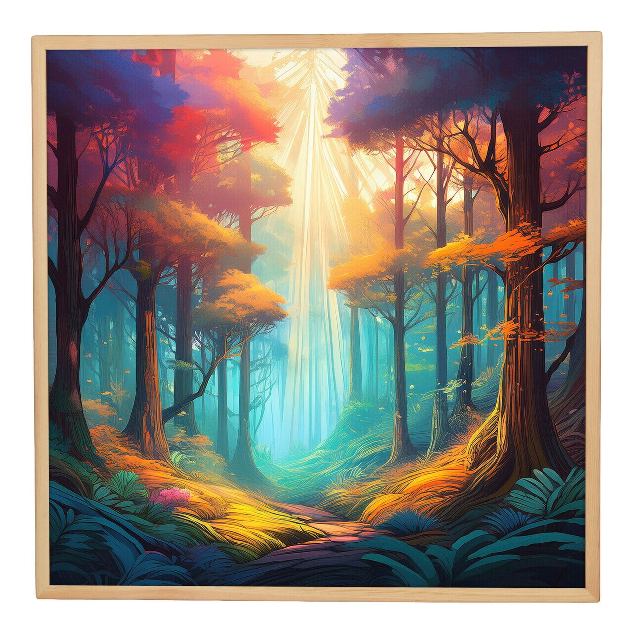 Tablou decorativ, Cc-K-Ah-1009, Canvas, Cadru: 100% LEMN (Grosime: 18 mm), Multicolor - view 2