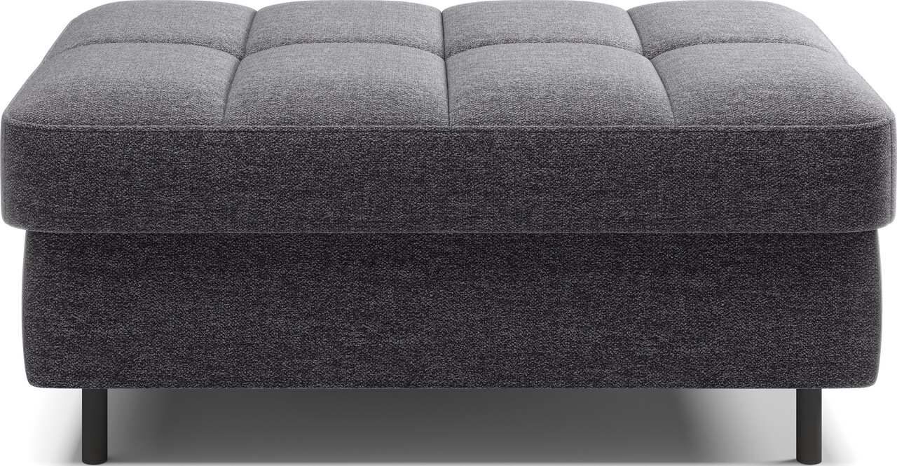 Taburet cu spatiu pentru depozitare ELTAP, GOM-05AS, Gomsi, 104x72x45 cm, lemn/poliester, gri inchis - view 4