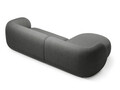 Coltar stanga 3 locuri, Kate, Micadoni, 285x176x76 cm, tesatura boucle, gri inchis
