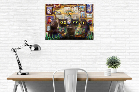 Tablou decorativ, dc379, 60% bumbac/40% poliester, rama de lemn, multicolor