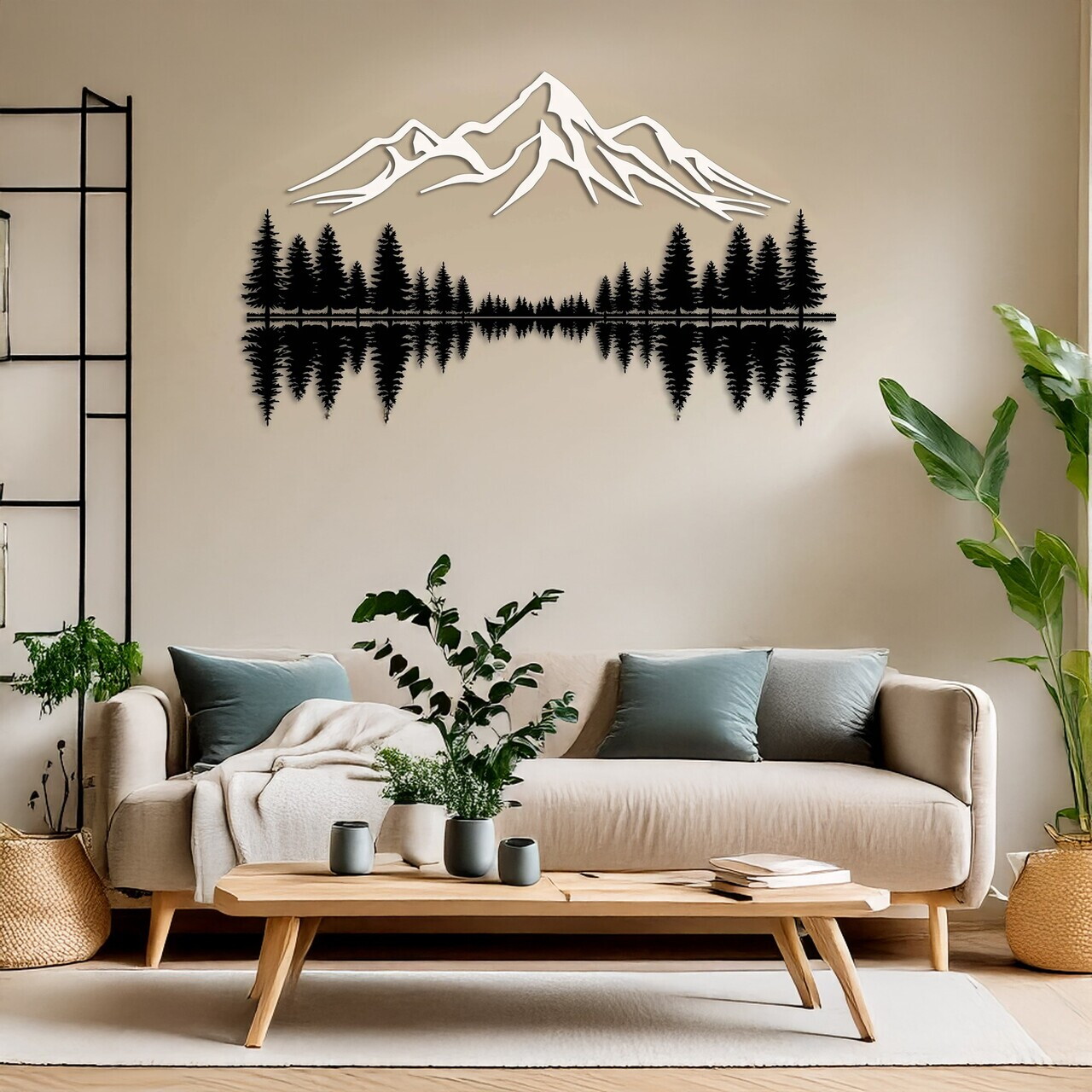 Decoratiune de perete, DCV-1123-MT, Dimensiune: 100 x 70 cm, Alb/Negru — imaginea 2