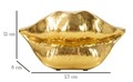 Vaza decorativa Lips, Mauro Ferretti, 23x8x12 cm, polirasina, auriu