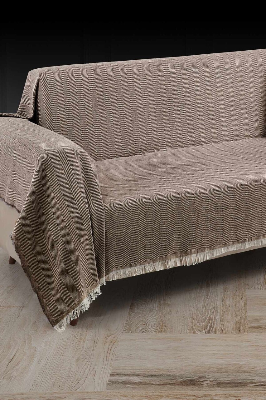 Cuvertura de pat, L'essentiel Maison, 3M Baglamasiz, Bumbac, Maro — imaginea 2