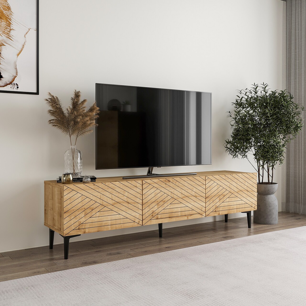 Comoda TV, Odessa, Felix, 160x44.1x31.4 cm, Maro - 2 | YEO
