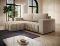 Coltar extensibil stanga 4 locuri ELTAP, Bon-01, Bonett, 250x175x92 cm, lemn/poliester, bej inchis
