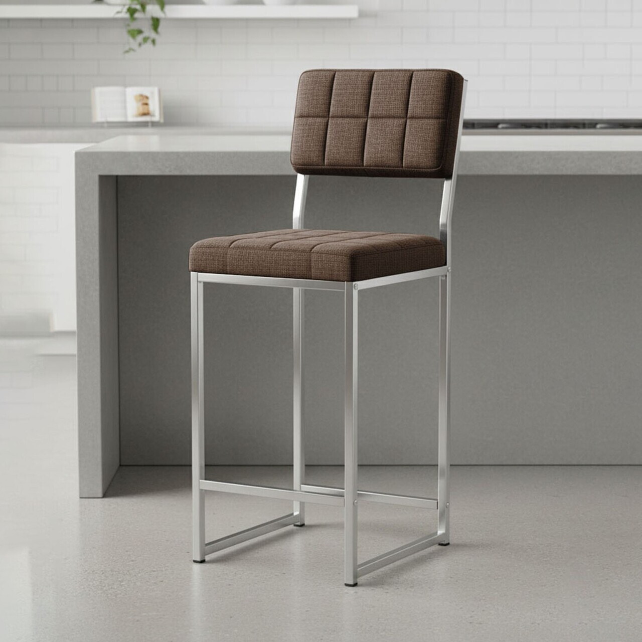Scaun de bar, Hanah Home, Retro 66, 40x98x40 cm, Maro — imaginea 2
